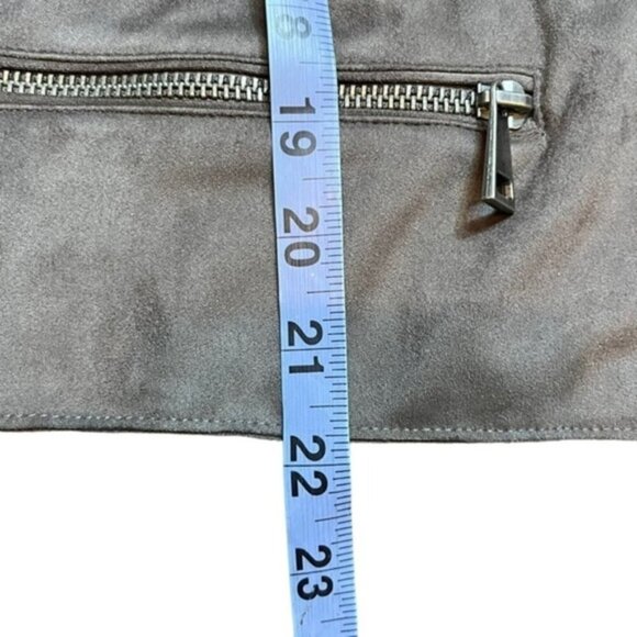 NWT Anthropologie Hutch Faux‎ Brown Suede Moto Jacket Wome Size Large - Picture 10 of 12